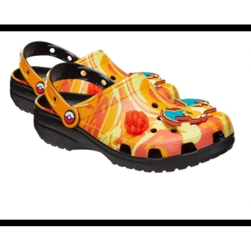 Crocs Pokemon Classic‎ Clogs Charizard Orange Yellow 210242-001 Men Sizes